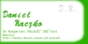 daniel maczko business card